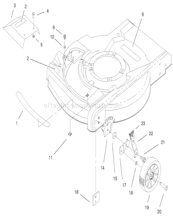 Toro 20710 (7000001-7999999)(1997) Lawn Mower Housing Assembly Diagram