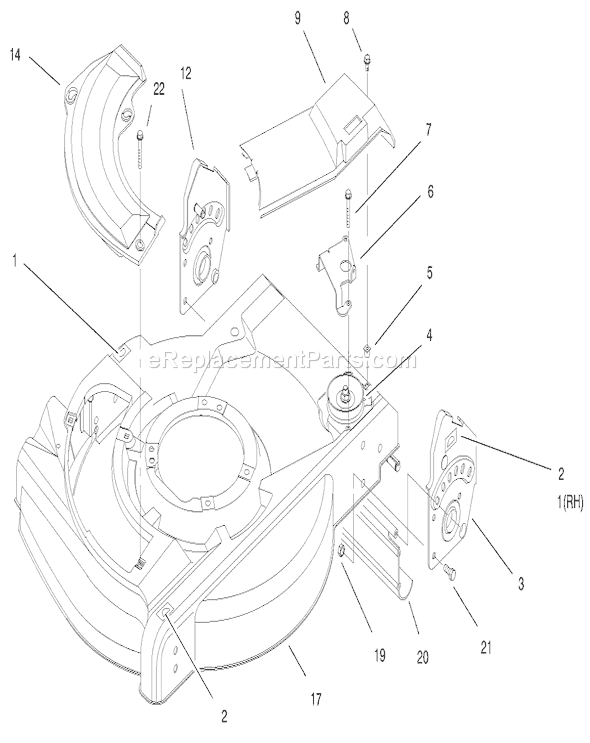 Toro 20710 (7000001-7999999)(1997) Lawn Mower Cover and Gear Case Diagram