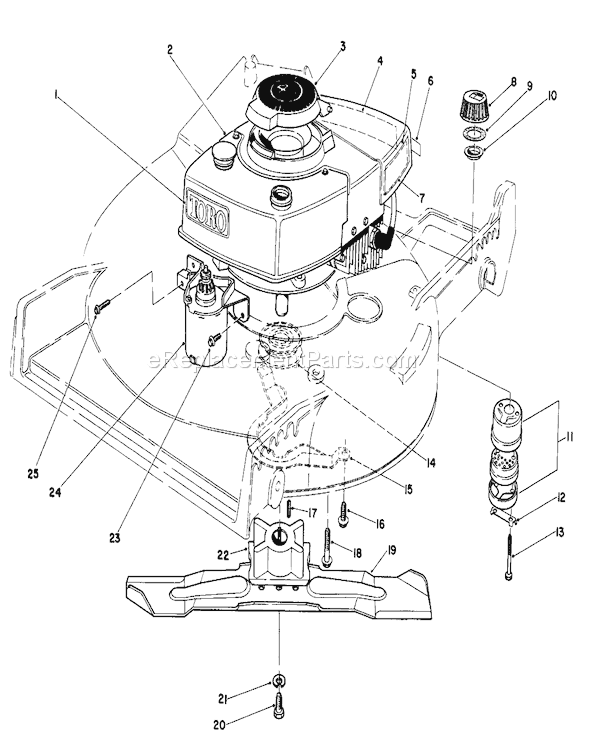 Toro 20718 (5000001-5999999)(1985) Lawn Mower Engine Assembly Diagram