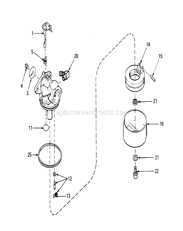 Toro 20730 (8000001-8999999)(1978) Lawn Mower Carburetor Diagram