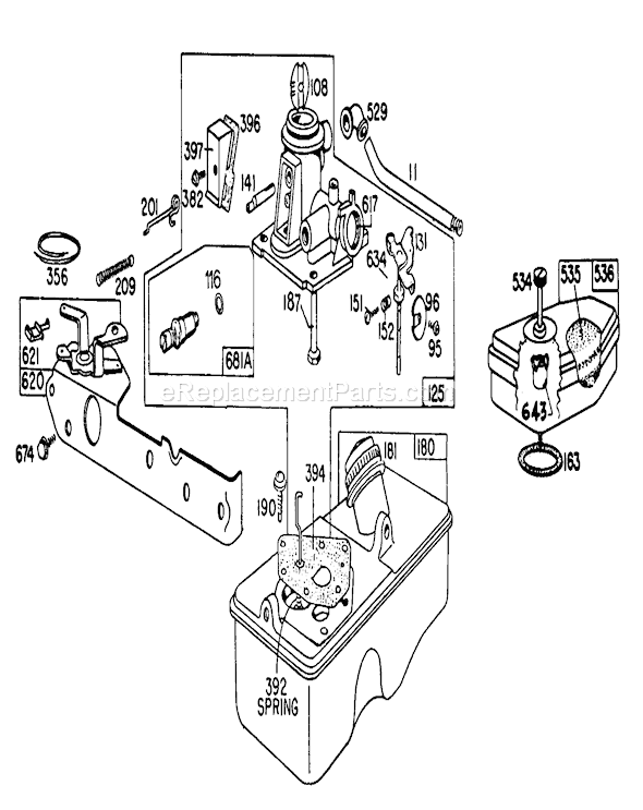Toro 20765 (1000001-1999999)(1981) Lawn Mower Page B Diagram