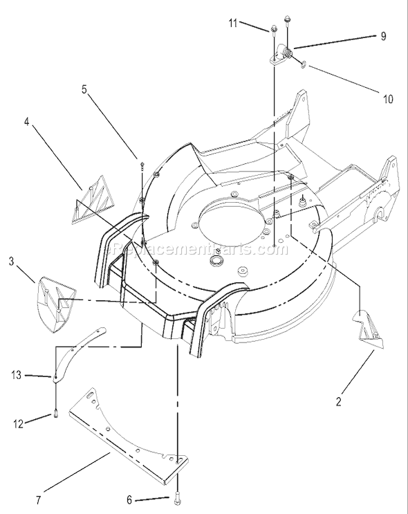 Toro 20781 (230000001-230999999)(2003) Lawn Mower Housing Assembly No. 105-1309 Diagram