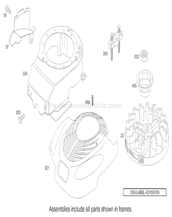 Toro 20781 (230000001-230999999)(2003) Lawn Mower Blower Housing Assembly Briggs and Stratton Model 12h802-1720-B1 Diagram