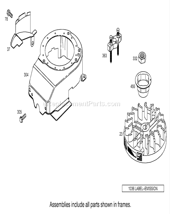 Toro 20781 (250000001-250999999)(2005) Lawn Mower Blower Housing Assembly Briggs and Stratton 12h802-1720-B1 Diagram