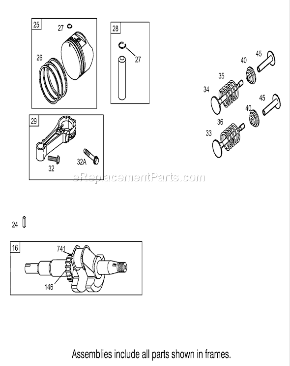 Toro 20781 (250000001-250999999)(2005) Lawn Mower Crankshaft Assembly Briggs and Stratton 12h802-1720-B1 Diagram