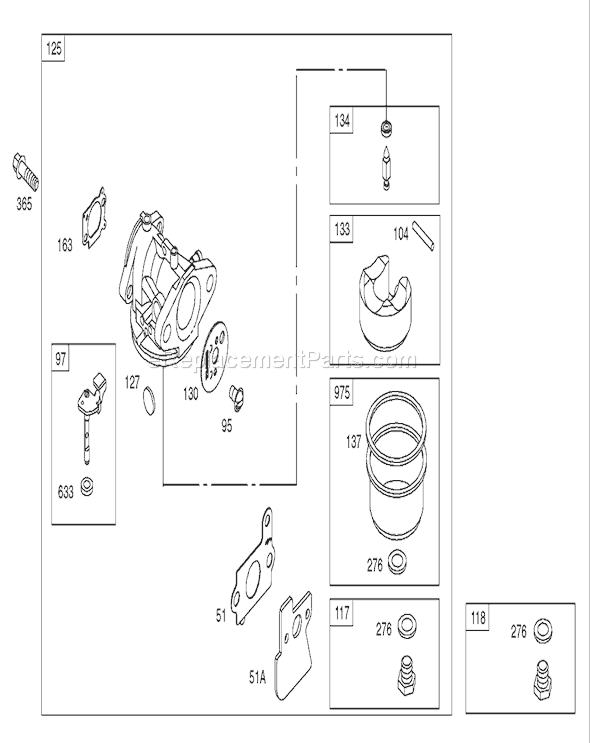 Toro 20783 (220000001-220999999)(2002) Lawn Mower Carburetor Assembly Briggs and Stratton Model 122602-0120-E1 Diagram