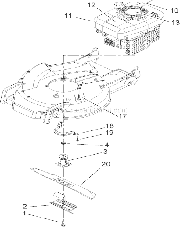 Toro 20784 (250000001-250999999)(2005) Lawn Mower Engine Assembly Diagram
