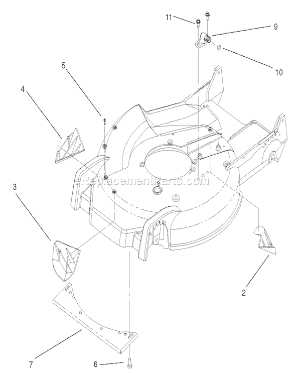 Toro 20791 (220000001-220999999)(2002) Lawn Mower Housing Assembly No. 95-5615 Diagram