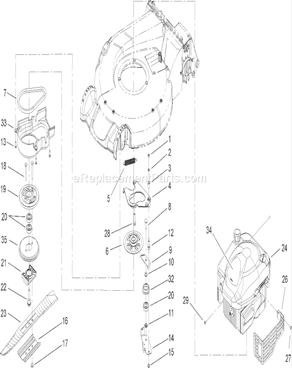 Toro 20793 (260000001-260999999)(2006) Lawn Mower Engine Assembly Diagram
