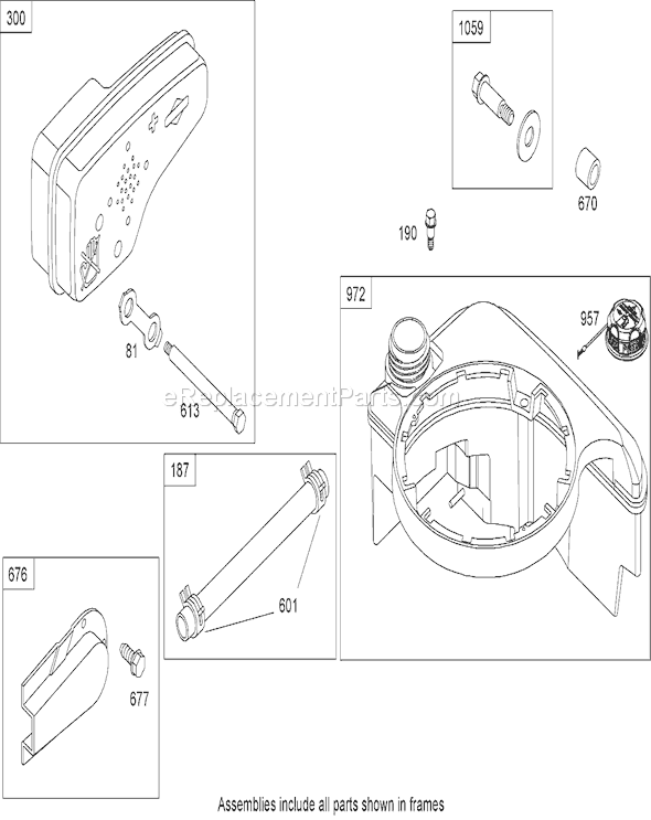 Toro 20793 (270000001-270999999)(2007) Lawn Mower Muffler and Fuel Tank Assembly Briggs and Stratton 12h802-2037-B1 Diagram