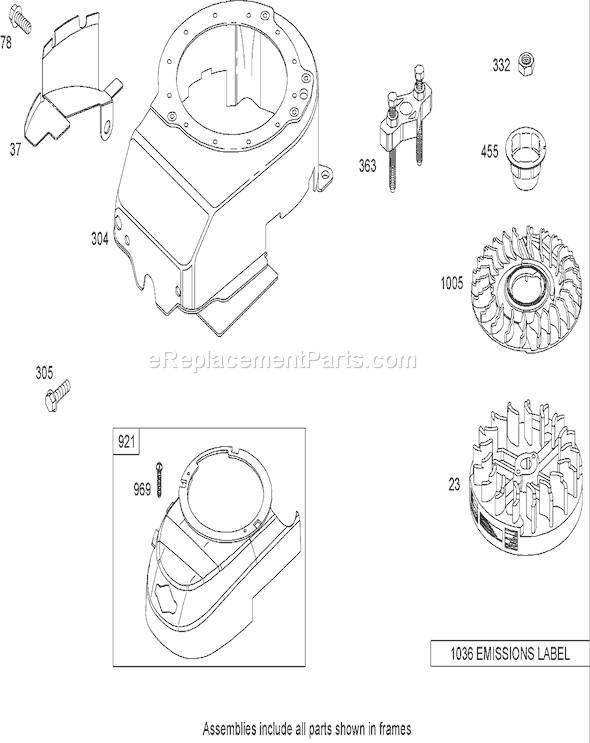 Toro 20793 (270000001-270999999)(2007) Lawn Mower Blower Housing Assembly Briggs and Stratton 12h802-2037-B1 Diagram