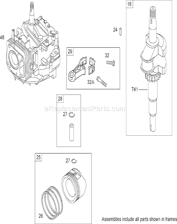 Toro 20794 (280000001-280999999)(2008) Lawn Mower Crankshaft Assembly Briggs and Stratton 122602-0207-B1 Diagram