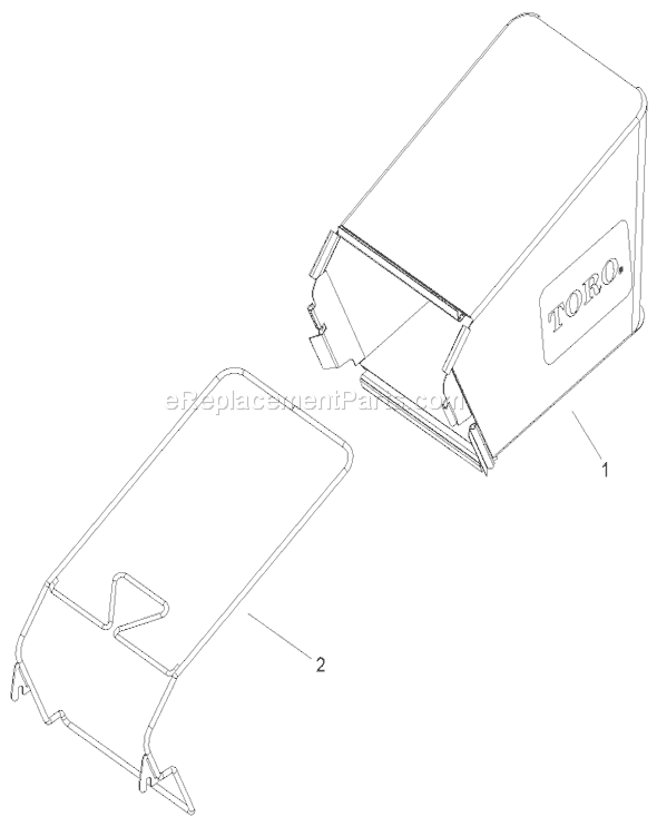 Toro 20795 (260000001-260999999)(2006) Lawn Mower Rear Bag Assembly Diagram