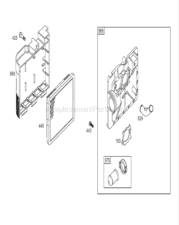 Toro 20795 (260000001-260999999)(2006) Lawn Mower Air Cleaner Assembly Briggs and Stratton 125k07-0195-E1 Diagram