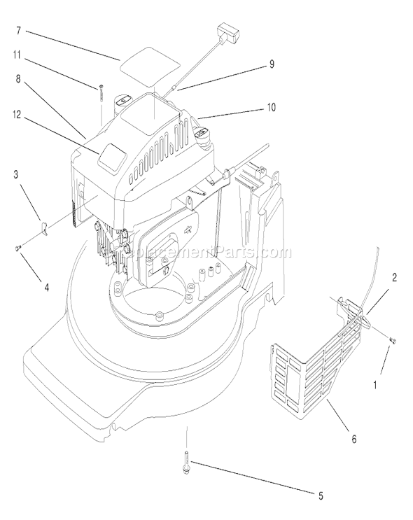 Toro 20803 (8900001-8999999)(1998) Lawn Mower Engine Assembly Diagram