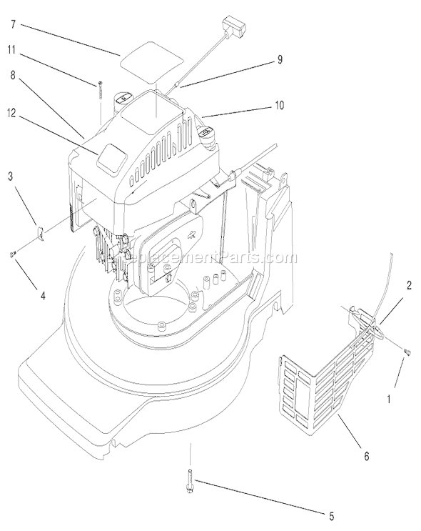 Toro 20804 (7900001-7999999)(1997) Lawn Mower Engine Assembly Diagram