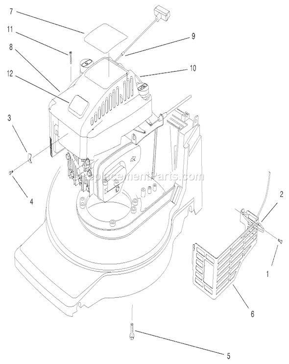 Toro 20804 (9900001-9999999)(1999) Lawn Mower Engine Assembly Diagram
