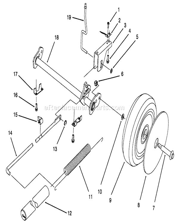 Toro 20807BC (5900001-5999999)(1995) Lawn Mower Rear Axle Assembly Diagram