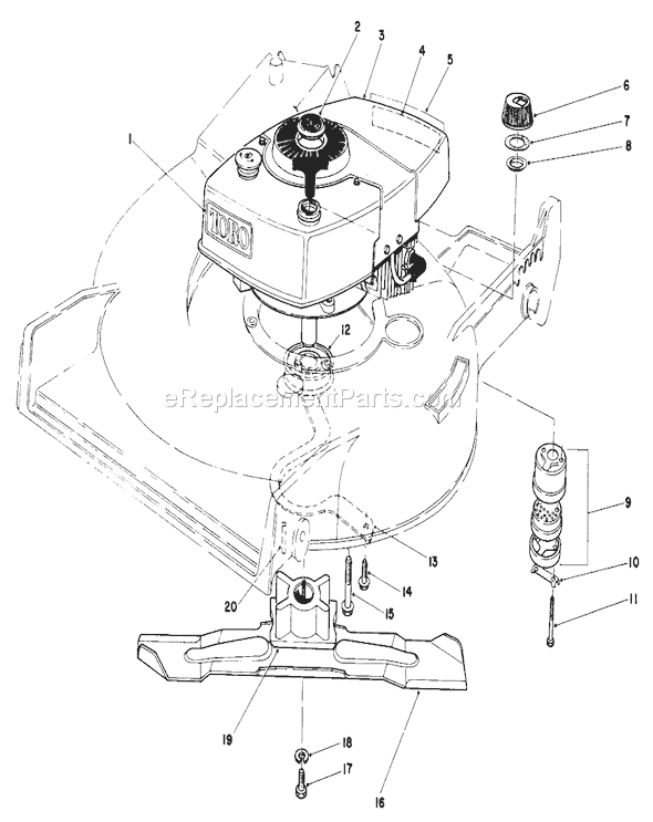 Toro 20810C (5000001-5999999)(1985) Lawn Mower Engine Assembly Diagram