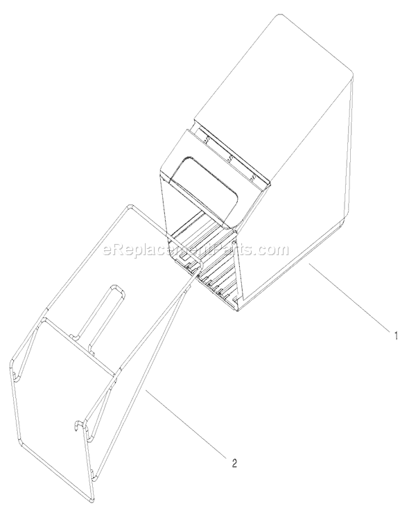 Toro 20812 (200000001-200999999)(2000) Lawn Mower Rear Bagging Assembly Diagram