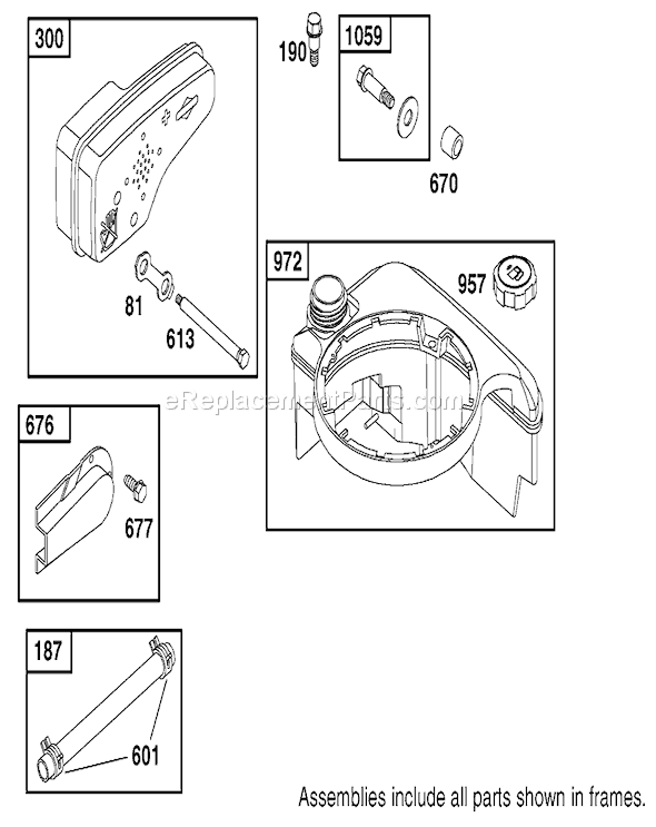 Toro 20814 (220000001-220999999)(2002) Lawn Mower Muffler and Fuel Tank Assembly Briggs and Stratton Model 12f802-1770-B1 Diagram