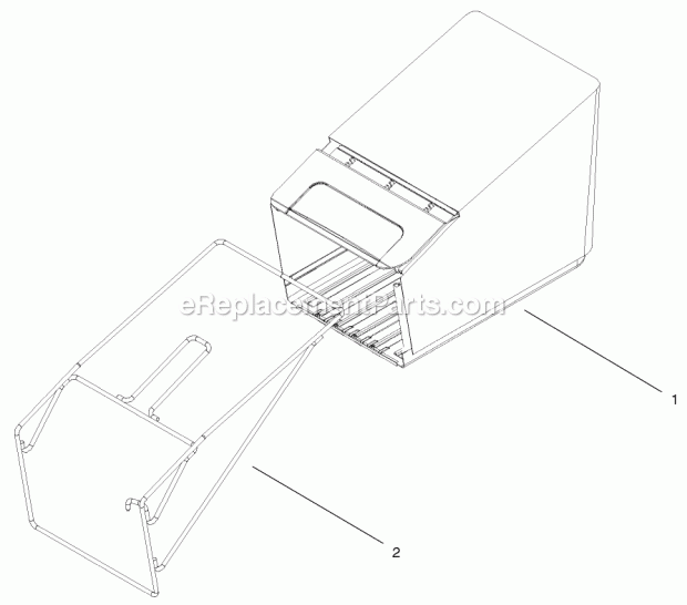 Toro 20826 (200000001-200999999) 48cm Recycler/rear Bagging Lawnmower, 2000 Rear Bagger Assembly Diagram