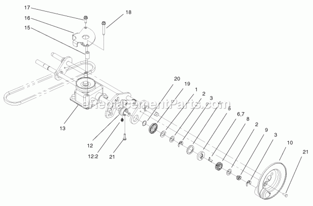 Toro 20826 (200000001-200999999) 48cm Recycler/rear Bagging Lawnmower, 2000 Drive Assembly Diagram