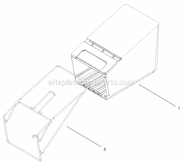 Toro 20827 (200000001-200999999) 48cm Recycler/rear Bagging Lawnmower, 2000 Rear Bagger Assembly Diagram