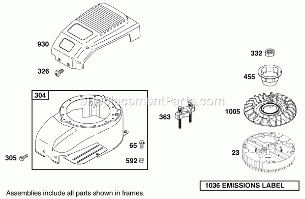 Toro 20829 (210000001-210999999) 48cm Recycler/rear Bagging Lawnmower, 2001 Flywheel Assembly Diagram