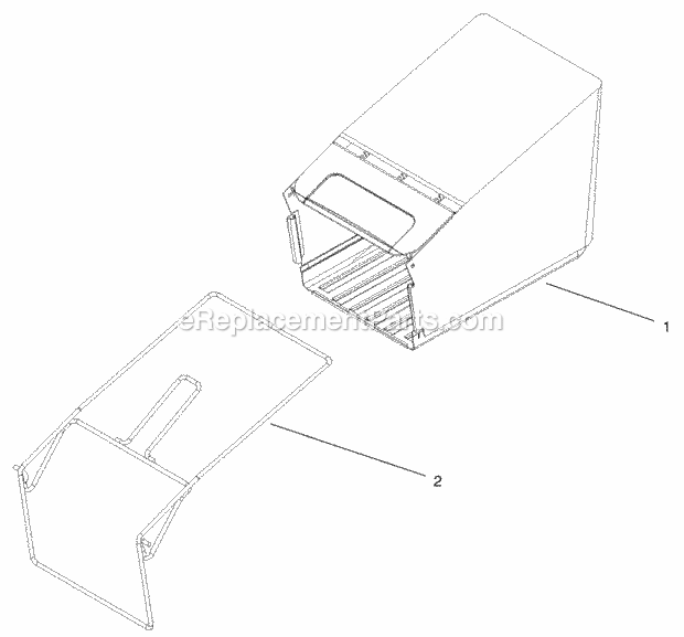 Toro 20829 (210000001-210999999) 48cm Recycler/rear Bagging Lawnmower, 2001 Rear Bagger Components Diagram