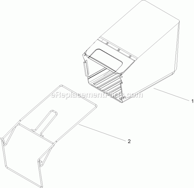 Toro 20832 (290000001-290999999) 48cm Recycler/rear Bagging Lawn Mower, 2009 Grass Bag Assembly Diagram