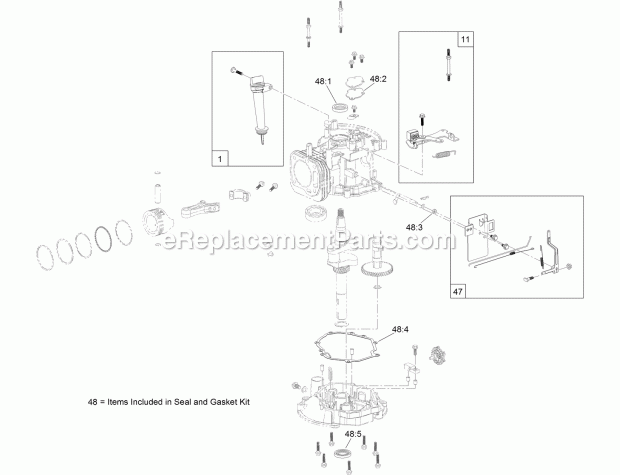 Toro 20941 (317000001-999999999) 46cm Lawn Mower Dipstick, Brake and Governor Arm Assembly Diagram