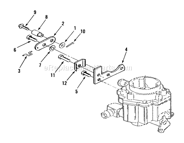 Toro 21-12K806 (1989) Lawn Tractor Onan Choke Linkage Diagram