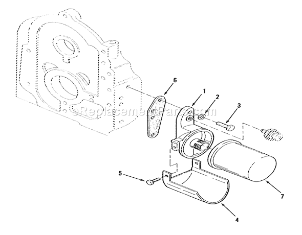 Toro 21-12K806 (1989) Lawn Tractor Onan Oil Filter Diagram