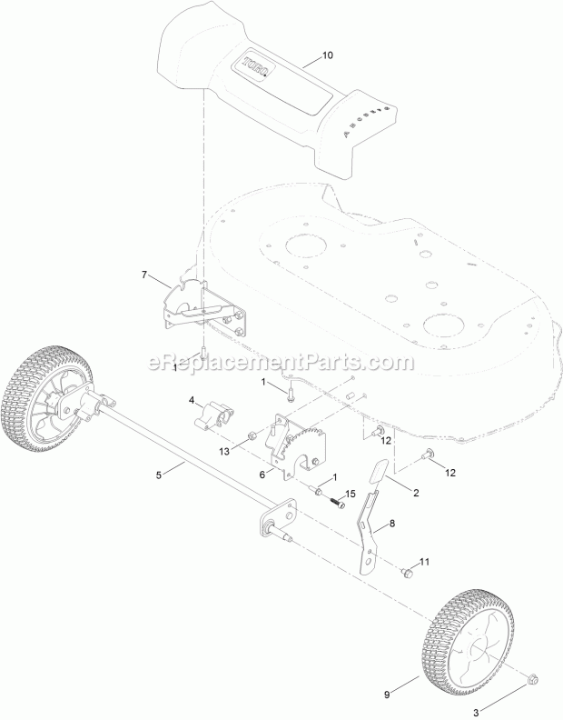 Toro 21199 (400000000-999999999) Timemaster 30in Lawn Mower Front Wheel and Height-Of-Cut Assembly Diagram