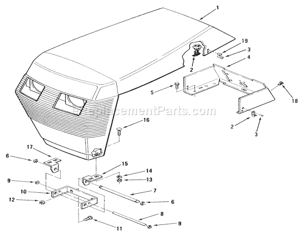 Toro 22-08B301 (1985) Lawn Tractor Frame, Sheet Metal And Covers Diagram