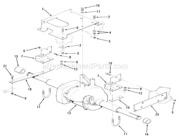 Toro 22-08B302 (1986) Lawn Tractor Transaxle Diagram