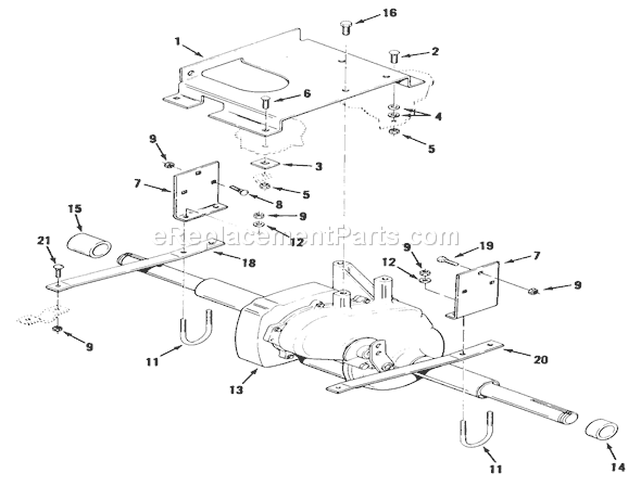 Toro 22-13KE01 (1988) Lawn Tractor Transaxle Diagram