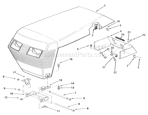 Toro 22-13KE02 (1989) Lawn Tractor Frame, Sheet Metal And Covers Diagram