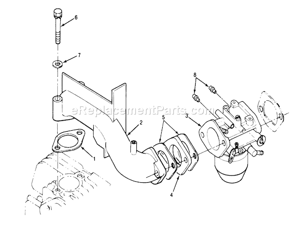 Toro 22-14OE01 (1000001-1999999)(1991) Lawn Tractor 14hp Engine Carburetor Assembly Diagram