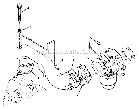 Toro 22-14OE02 (2000001-2999999)(1992) Lawn Tractor 14hp Engine Carburetor Assembly Diagram