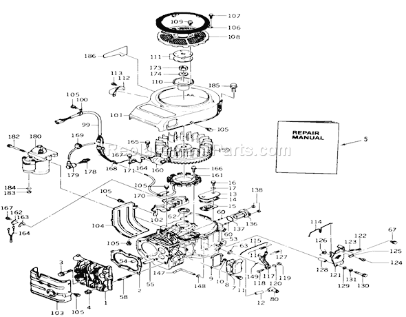 Toro 22-17KE01 (1988) Lawn Tractor Kawasaki Fb460v Type As-26 Engine Diagram