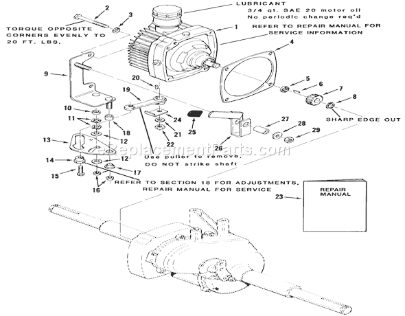 Toro 22-17KE01 (1988) Lawn Tractor Automatic Transmission Diagram