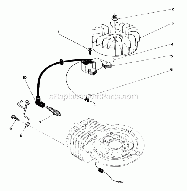 Toro 22025 (4000001-4999999) (1984) Lawnmower Flywheel & Magneto Assembly Diagram