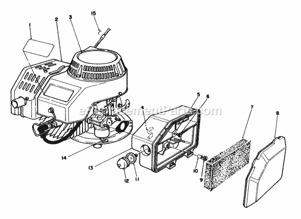Toro 22026 (2000001-2999999) (1992) Side Discharge Mower Engine Assembly Diagram
