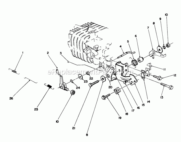 Toro 22026 (2000001-2999999) (1992) Side Discharge Mower Governor Assembly (Model No. 47pm1-3) Diagram