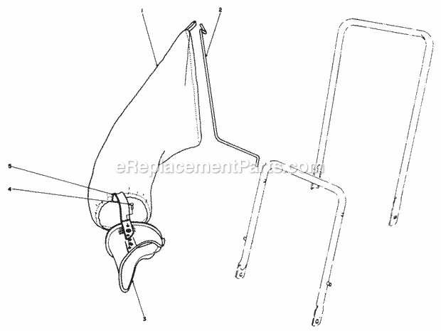 Toro 22026 (2000001-2999999) (1992) Side Discharge Mower Grass Bagging Kit No. 38-0050 (Optional) Diagram