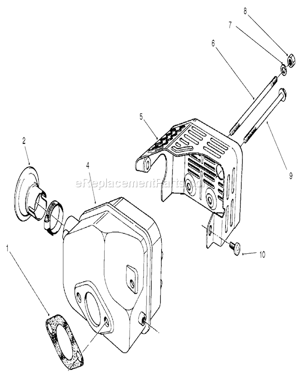 Toro 22038 (220000001-220999999)(2002) Lawn Mower Muffler Assembly Diagram