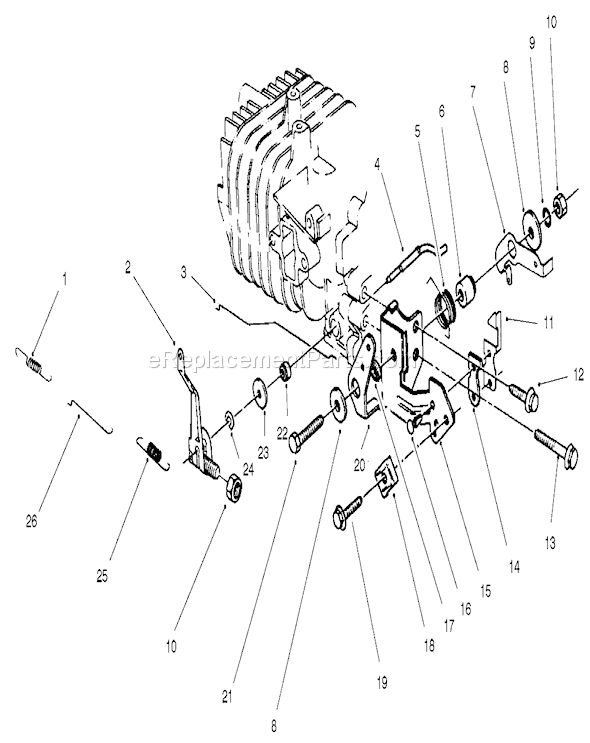 Toro 22038 (220000001-220999999)(2002) Lawn Mower Governor Assembly Diagram