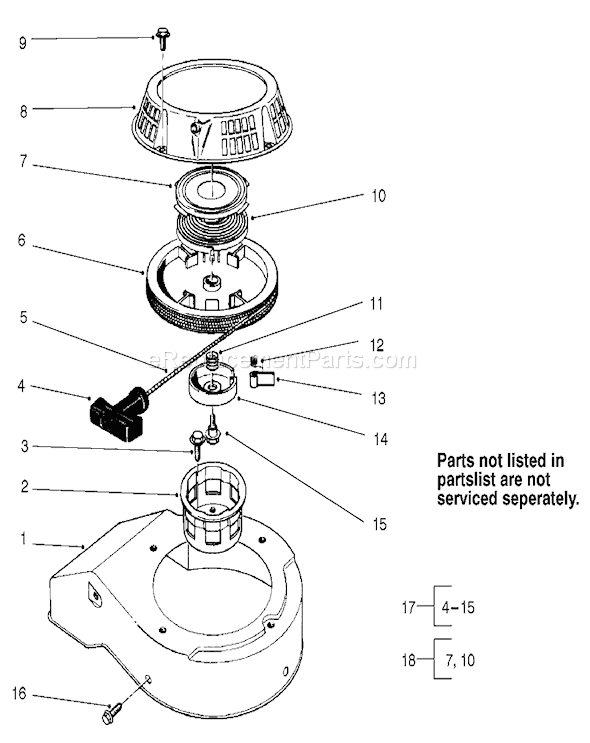 Toro 22043 (220000001-220999999)(2002) Lawn Mower Starter Assembly No. 81-2030 Diagram